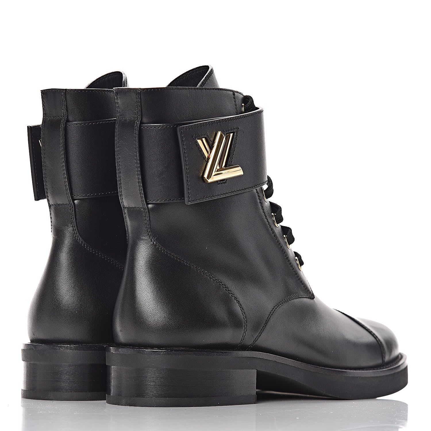 Louis Vuitton Calfskin Wonderland Ranger Boots 36 Black 4 of 10