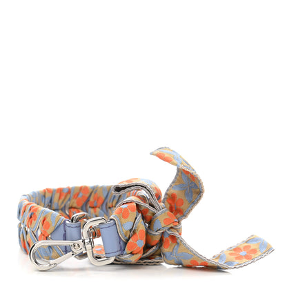 Fendi Calfskin Ribbon Lace Up Floral Mini Strap You Blue 1 of 4