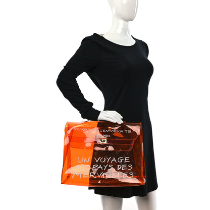 Hermes Vinyl Souvenir De L'Exposition Kelly Orange 2 of 13