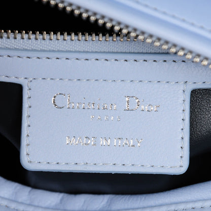 Christian Dior Lambskin Cannage Floral Printed Medium Lady Dior Light Blue 10 of 10
