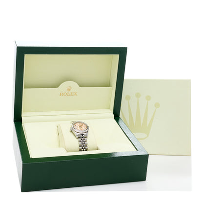 Rolex Stainless Steel 18K White Gold Diamond 26mm Oyster Perpetual Datejust Watch Datejust Watch Pink Gold Crystal 179384 5 of 5