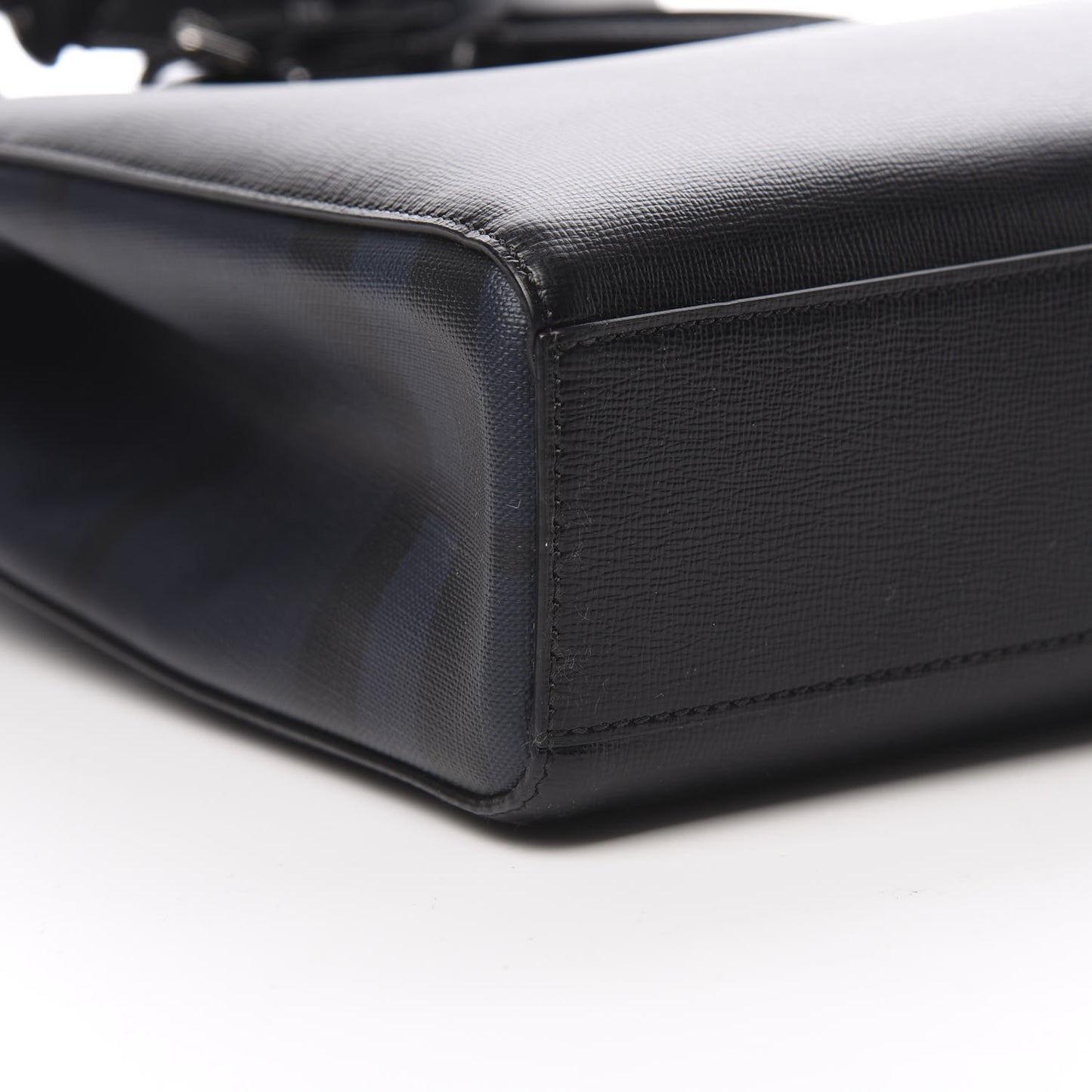 Textured Calfskin Bermondsey Business Briefcase Black