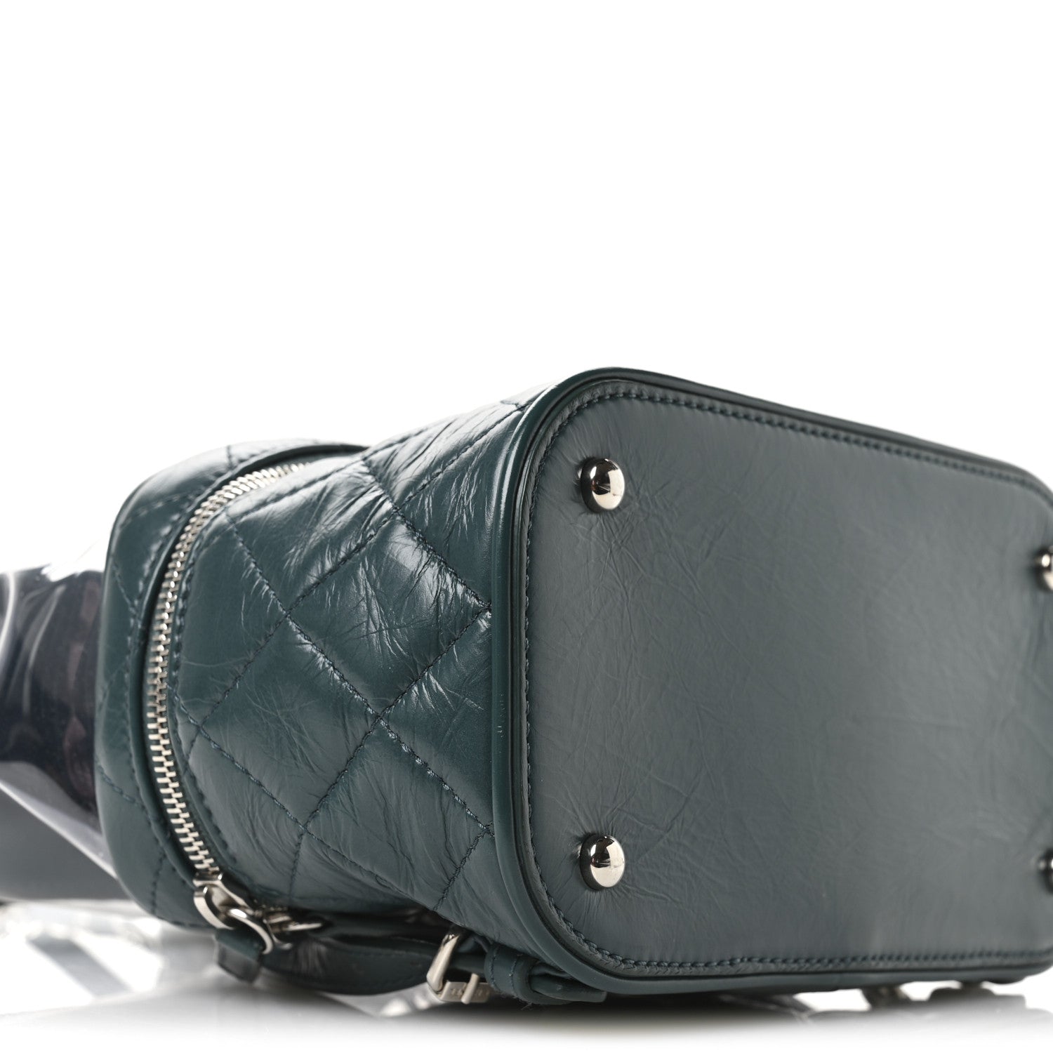 Chanel Crumpled Calfskin PVC Quilted Backpack Green 9 of 10
