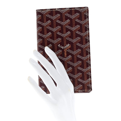 Goyard Goyardine Passport Holder Burgundy 2 of 6