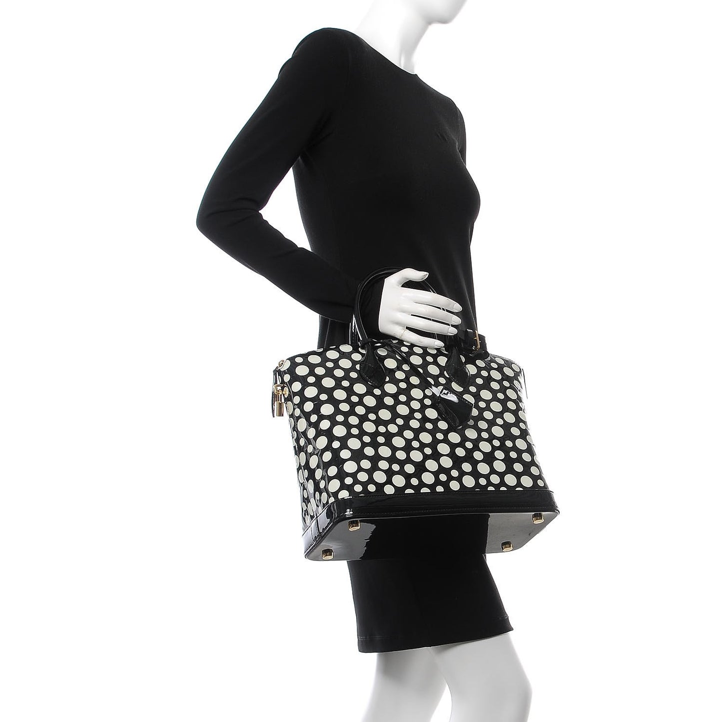 Vernis Kusama Infinity Dots Lockit MM Black