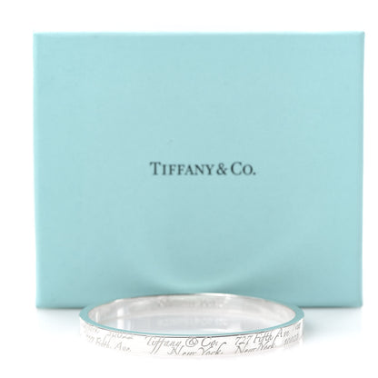 Tiffany Sterling Silver Notes Bangle Bracelet 5 of 5