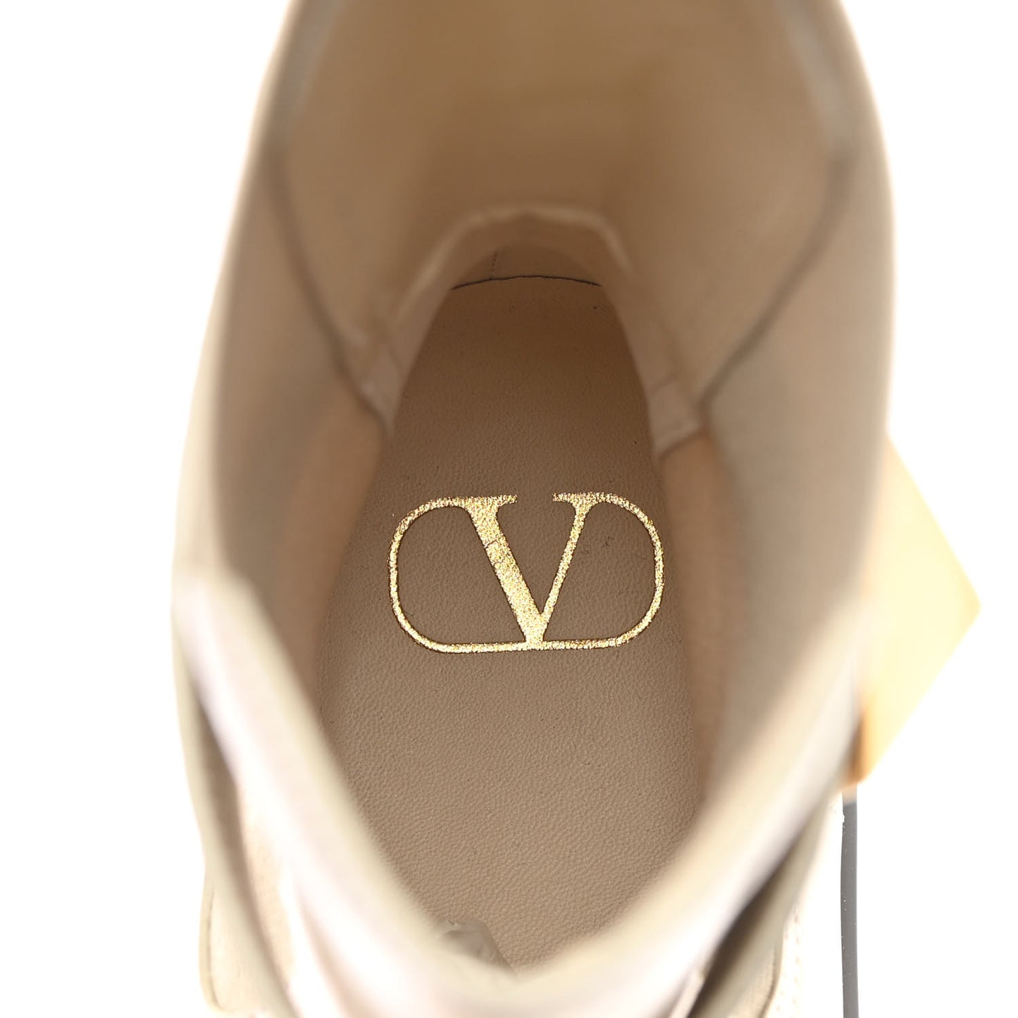 Calfskin One Stud Beatle 45mm Boots 37 Light Ivory
