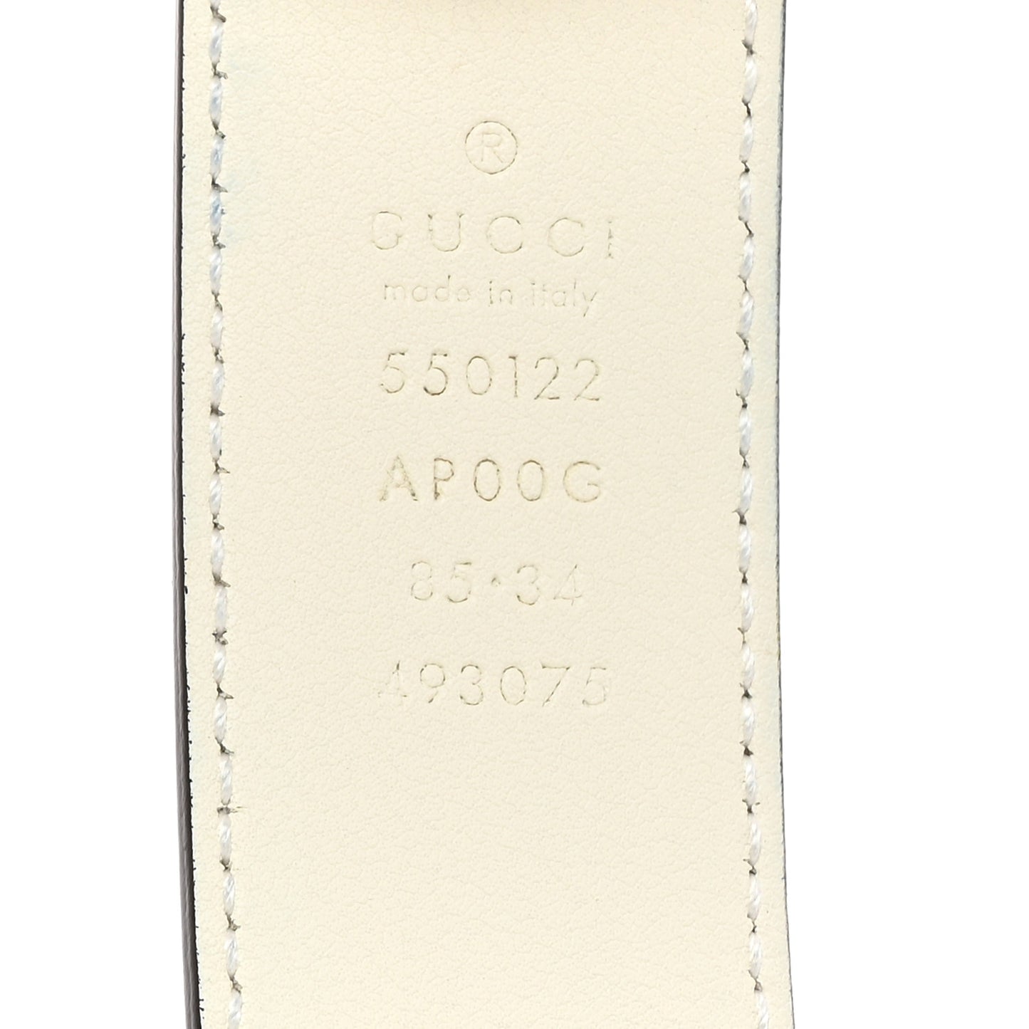 Calfskin Trapuntata Zumi 30mm Belt 85 34 White
