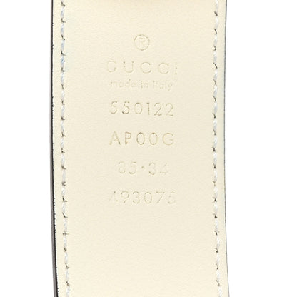 Gucci Calfskin Trapuntata Zumi 30mm Belt 85 34 White 5 of 9