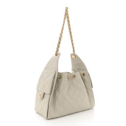Chanel Caviar Quilted Small Chanel 25 Handbag Light Grey 3 of 10
