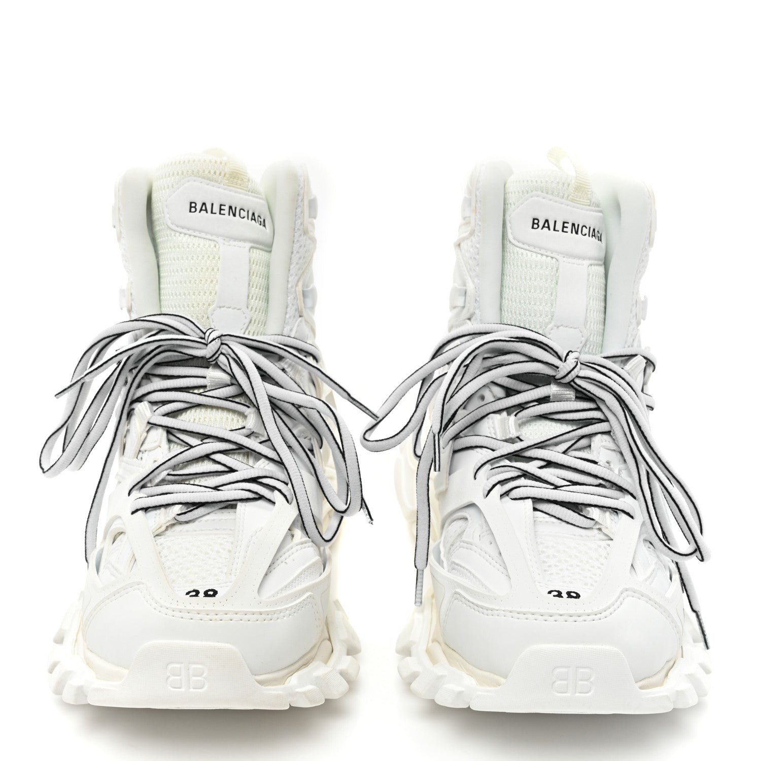 Balenciaga Mesh Nylon Womens Track Hike Sneakers 38 White 2 of 9