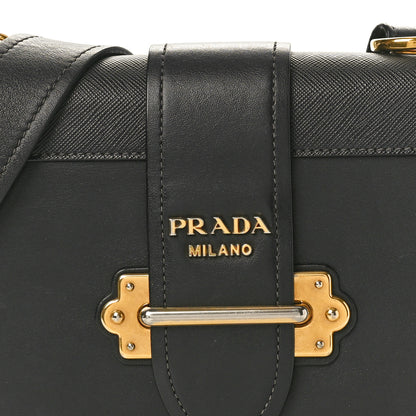 Prada City Calf Saffiano Cahier Bag Black 7 of 9