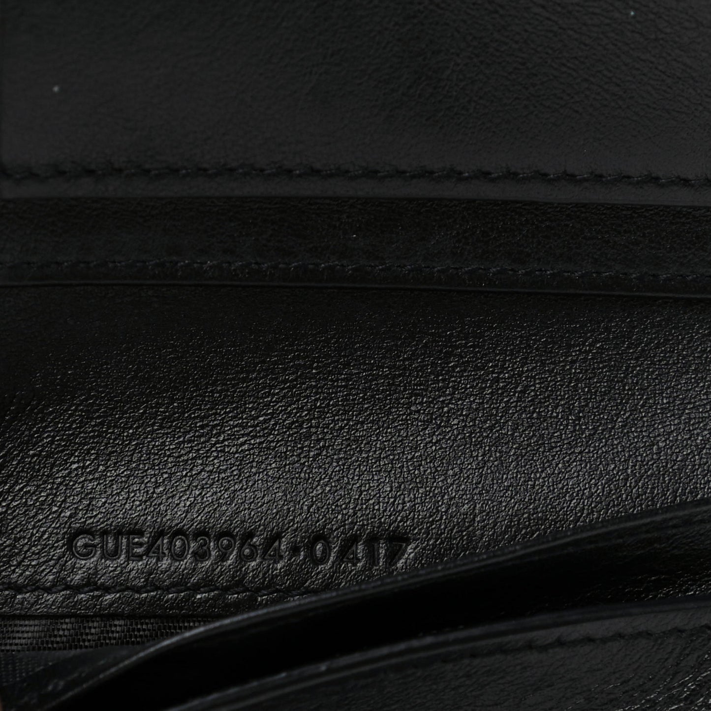 Calfskin Crocodile Embossed Monogram Compact Wallet Black