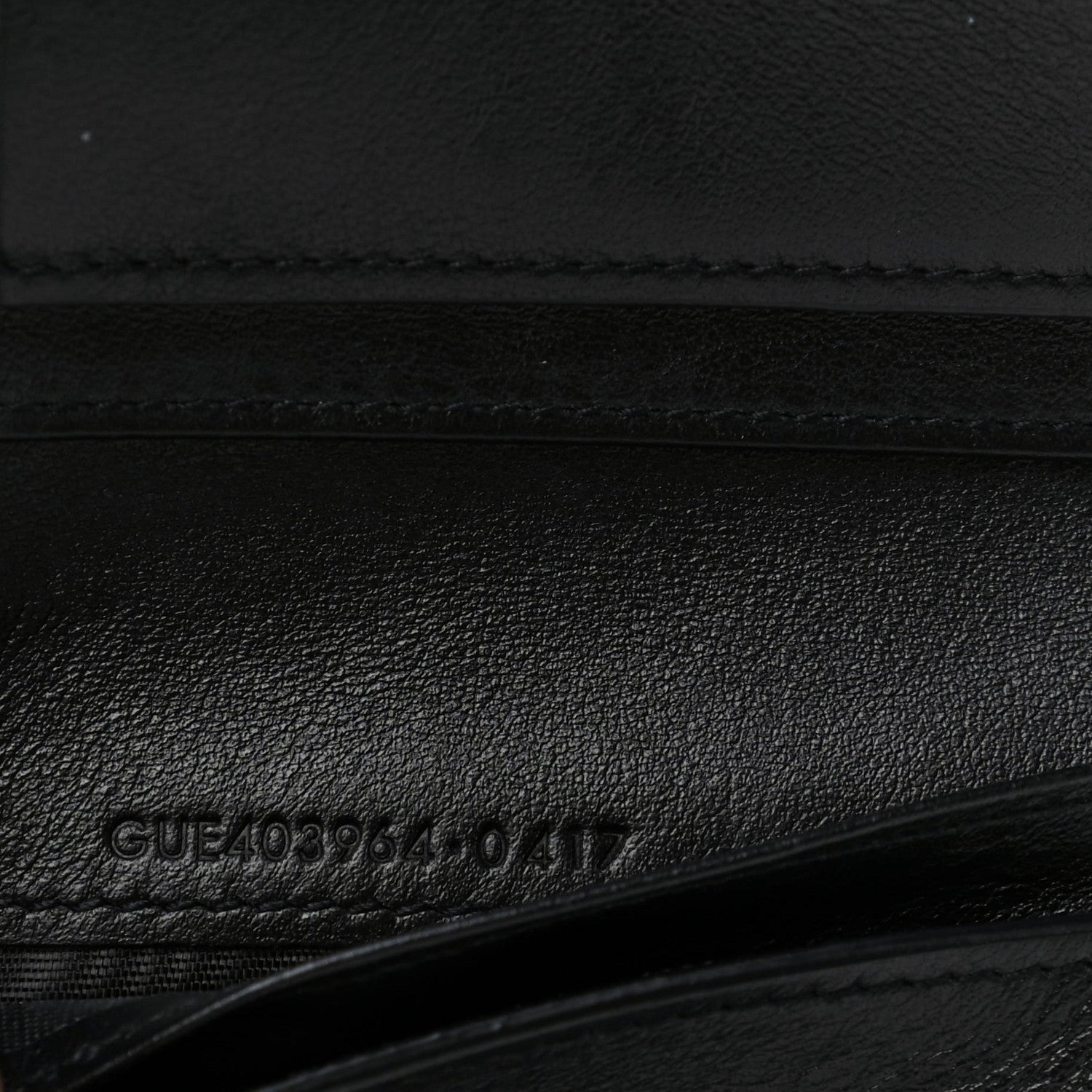 Saint Laurent Calfskin Crocodile Embossed Monogram Compact Wallet Black 7 of 10