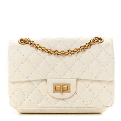 Chanel Aged Calfskin Quilted 2.55 Reissue Mini Flap White 1 of 14