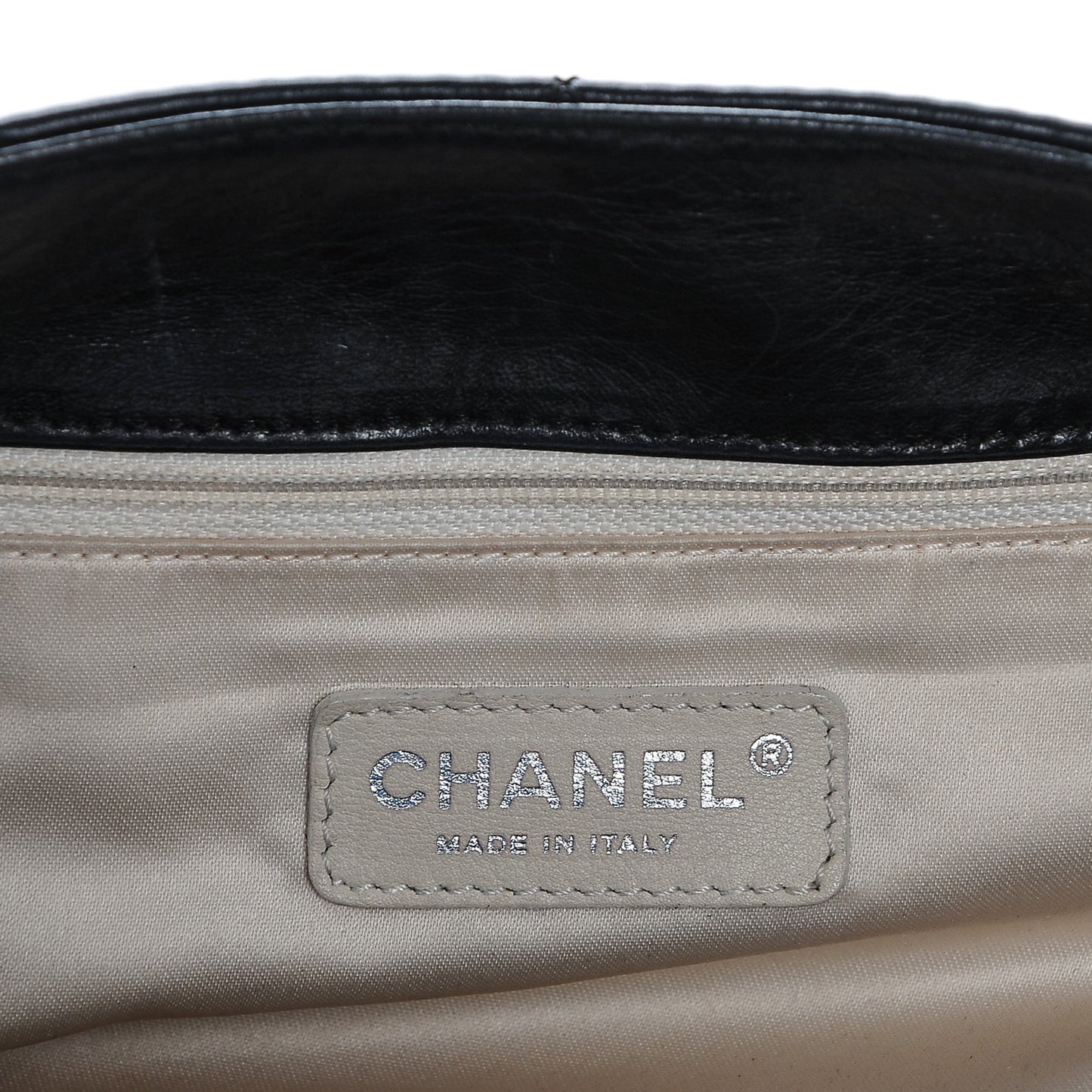 Lambskin Quilted East West Accordion Flap Black