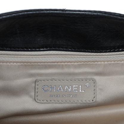 Chanel Lambskin Quilted East West Accordion Flap Black 6 of 8