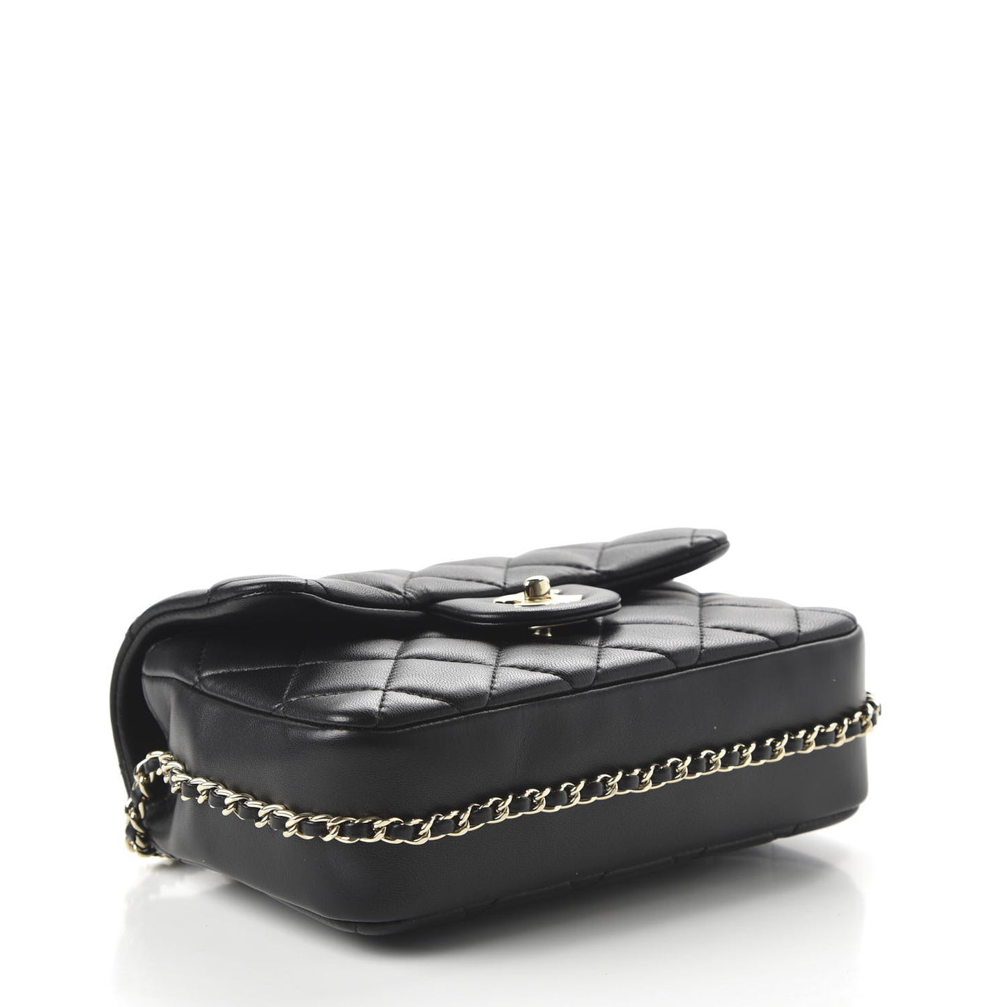 Lambskin Quilted Small My Precious Flap Black