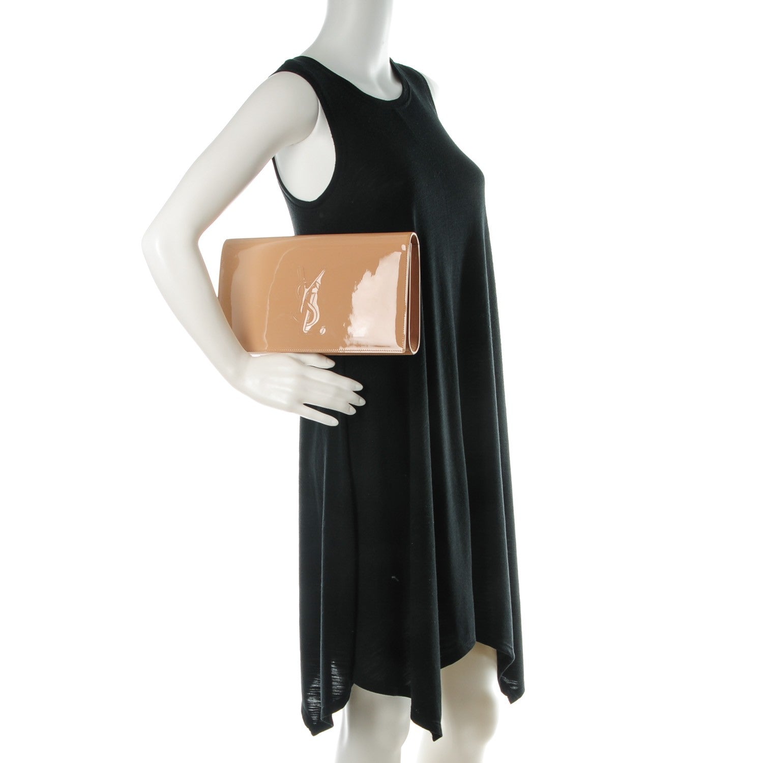 Saint Laurent Patent Calfskin Monogram Large Belle De Jour Clutch Chair 2 of 7