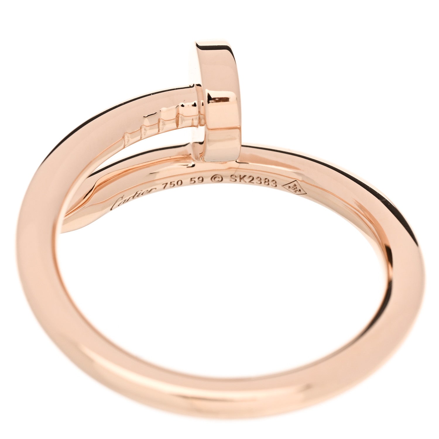 Cartier 18K Pink Gold Juste Un Clou Ring 59 8.75 5 of 5