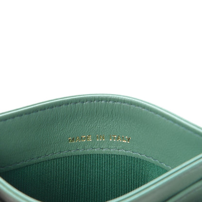 Chanel Lambskin Chevron Quilted Card Holder Green 7 of 9
