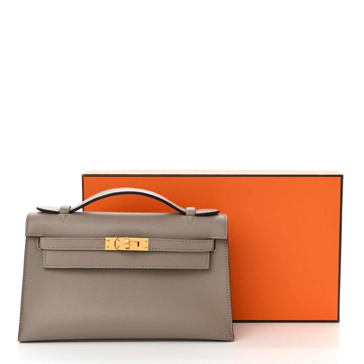 Swift Kelly Pochette Clutch Gris Asphalte