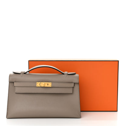 Hermes Swift Kelly Pochette Clutch Gris Asphalte 12 of 12