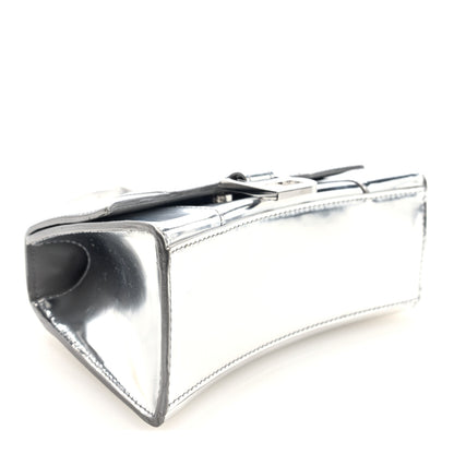 Balenciaga Metallic Calfskin Hourglass Top Handle Bag XS Silver 4 of 9