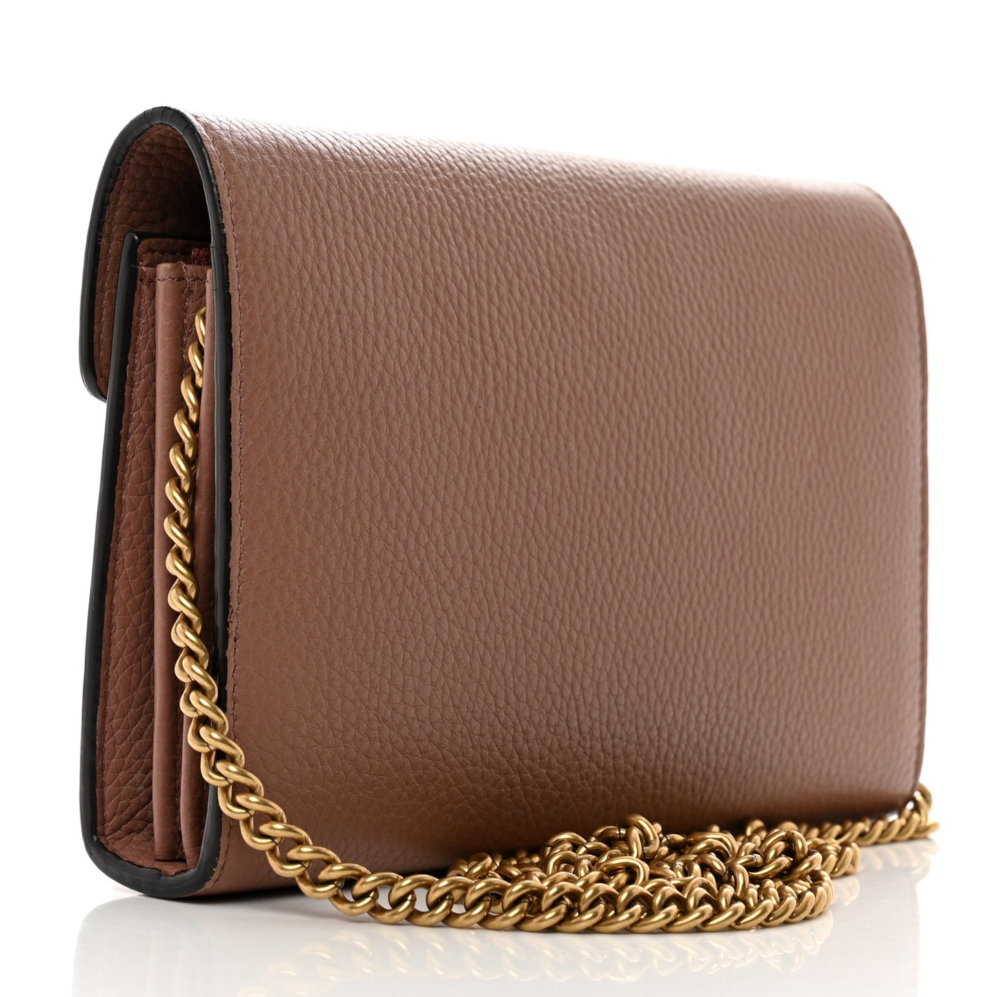 Cellarius Calfskin GG Marmont Chain Wallet Rosy Phard