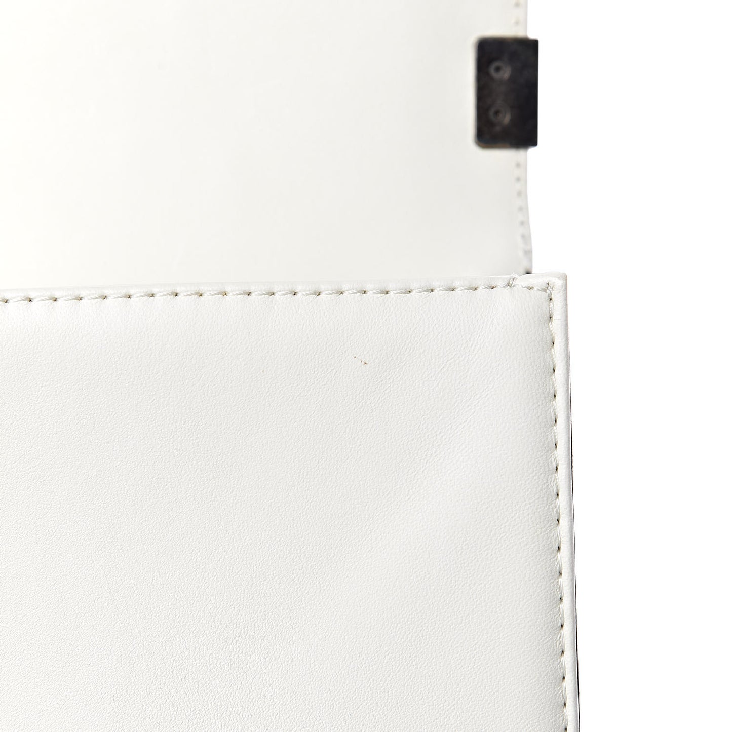 Lambskin Quilted Medium Boy Flap Black White