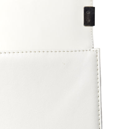 Chanel Lambskin Quilted Medium Boy Flap Black White 15 of 16