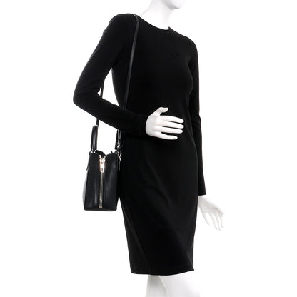 Balenciaga Grained Calfskin Plate Hardware Papier A6 Zip Around Tote Black 2 of 9
