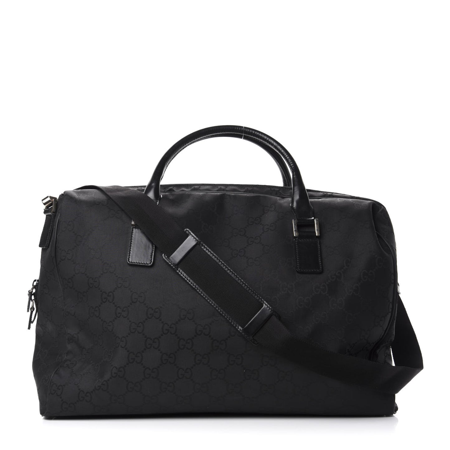 Nylon Monogram Large Duffle Bag Black