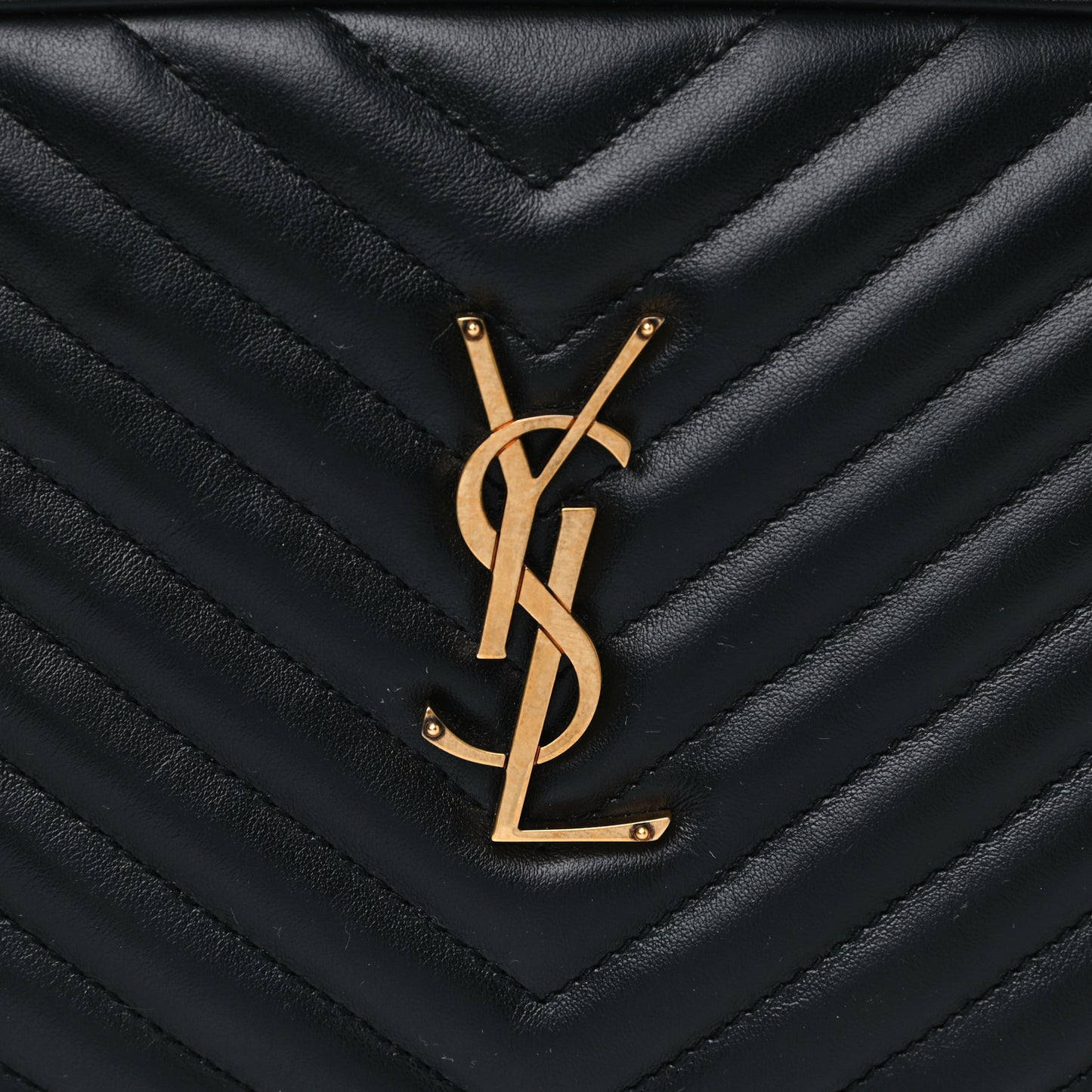 Calfskin Matelasse Monogram Lou Camera Bag Black