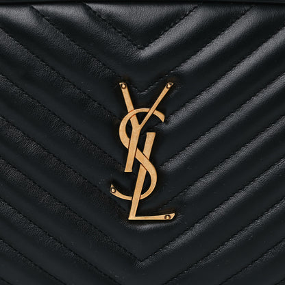 Saint Laurent Calfskin Matelasse Monogram Lou Camera Bag Black 8 of 12