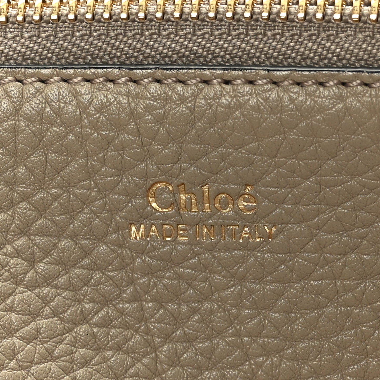 Grained Calfskin Large Charlotte Tote Motty Grey White