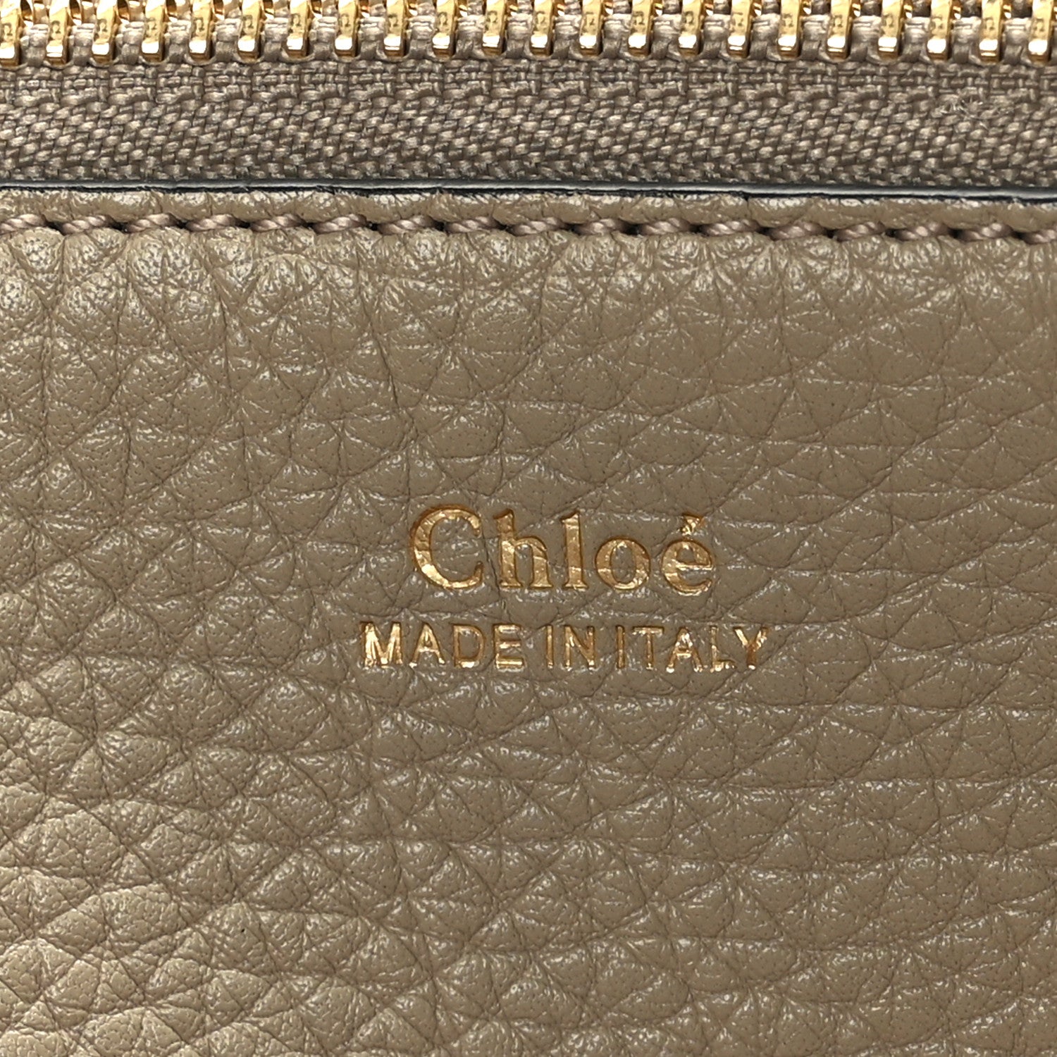 Chloe Grained Calfskin Large Charlotte Tote Motty Grey White 6 of 9