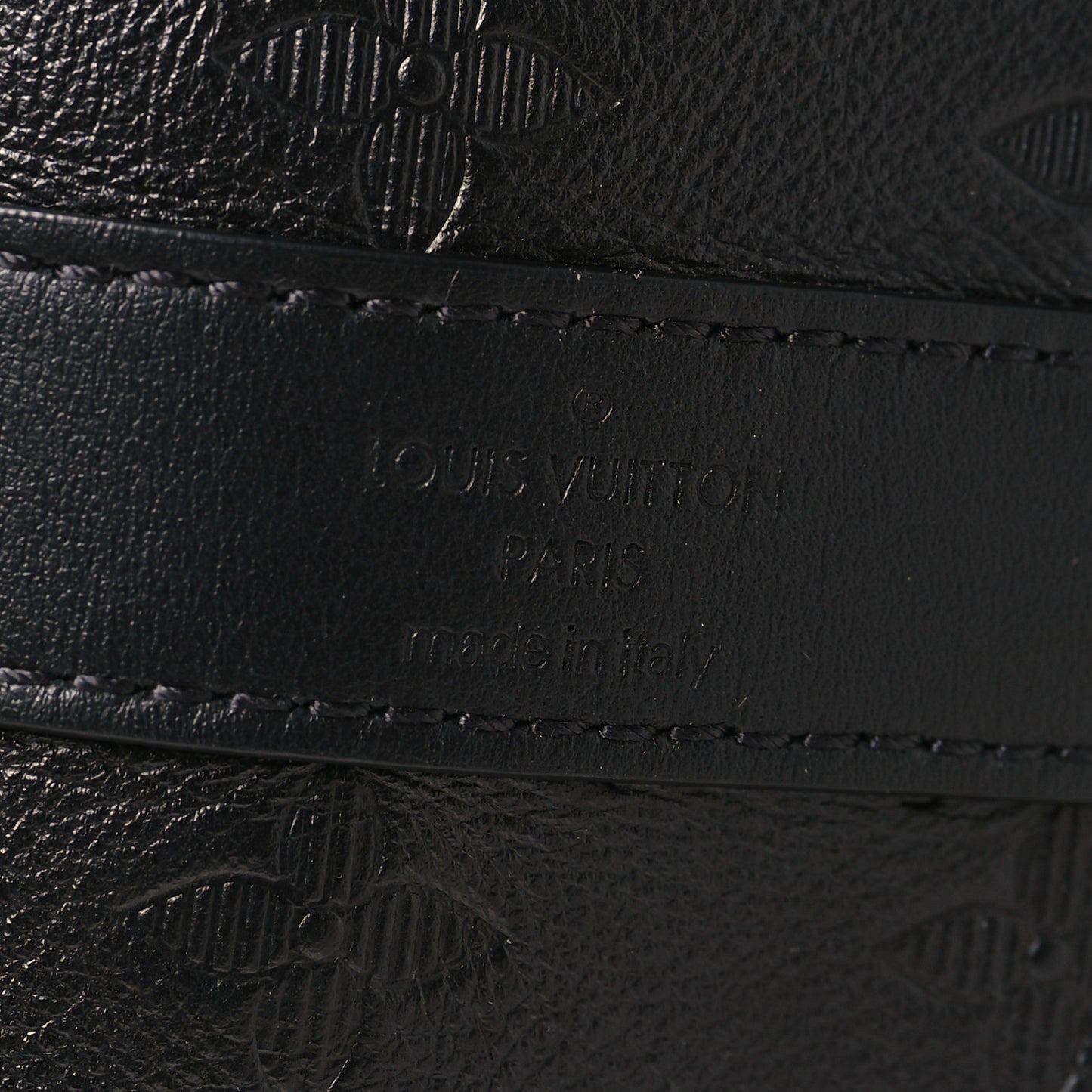 Calfskin Shadow Monogram Keepall Bandouliere 50 Black