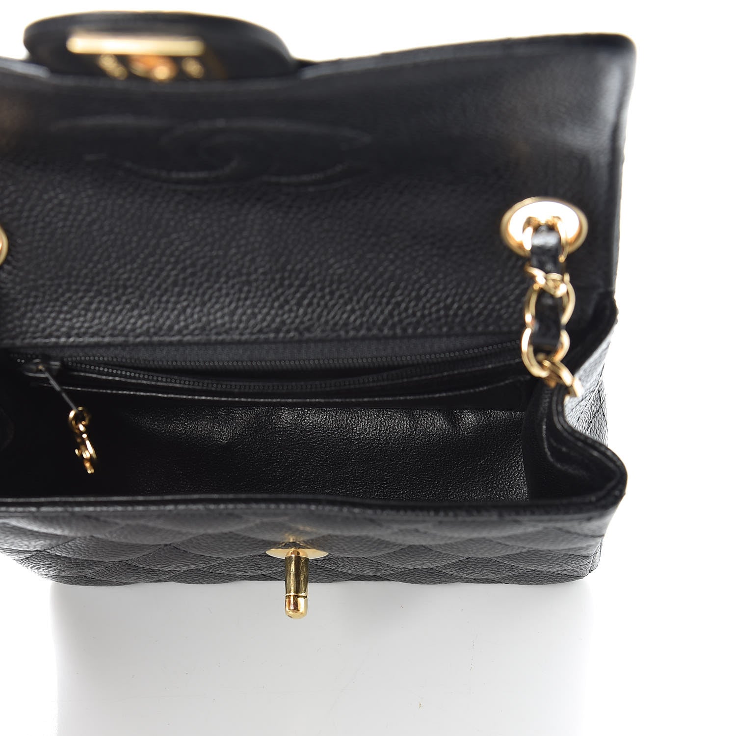 Chanel Caviar Quilted Mini Square Flap Black 7 of 9