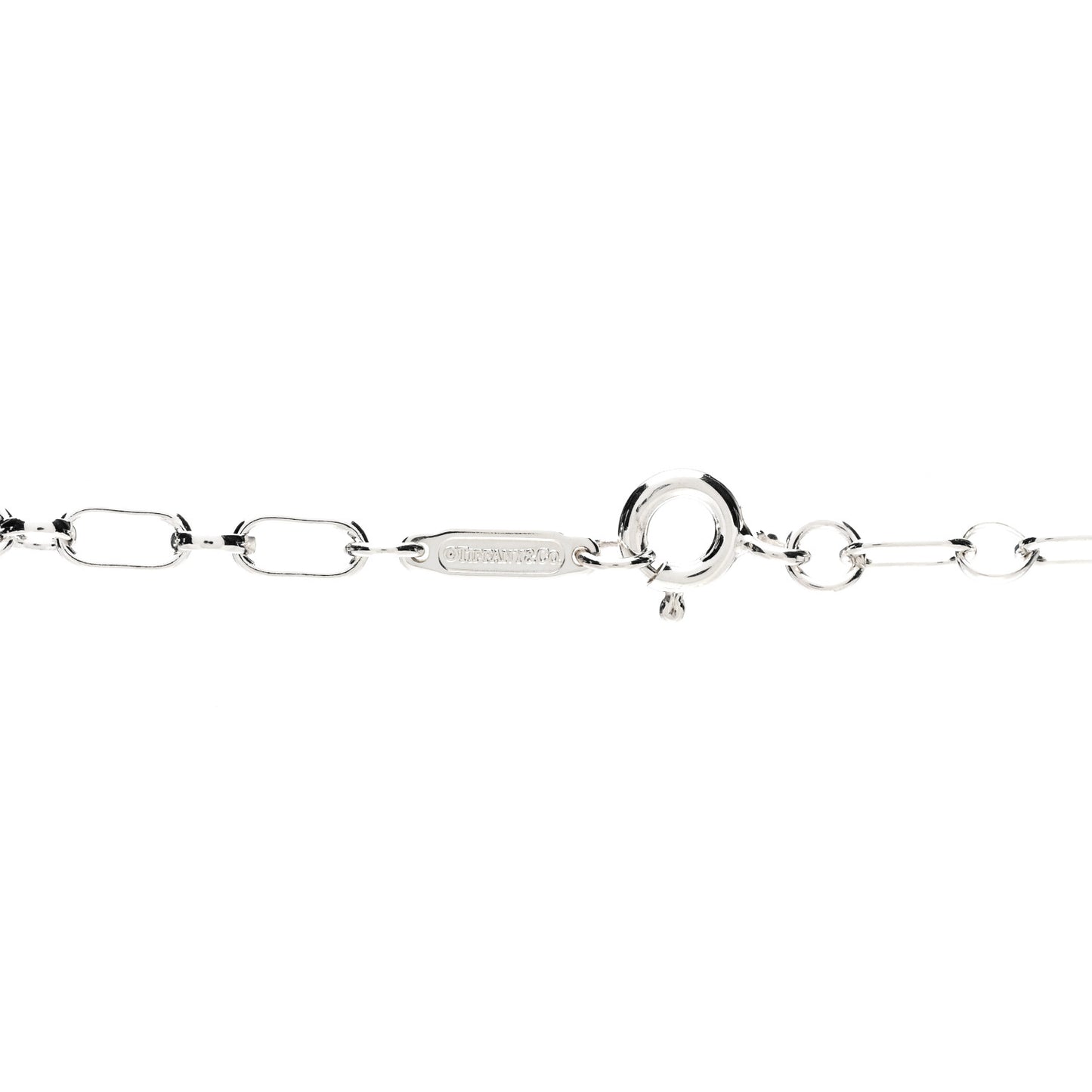 Sterling Silver Heart Lock Pendant Link Necklace