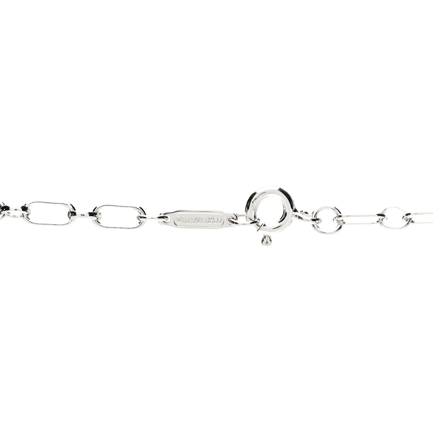 Tiffany Sterling Silver Heart Lock Pendant Link Necklace 4 of 7