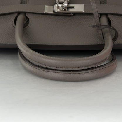 Hermes Taurillon Clemence Birkin 40 Etain 7 of 26