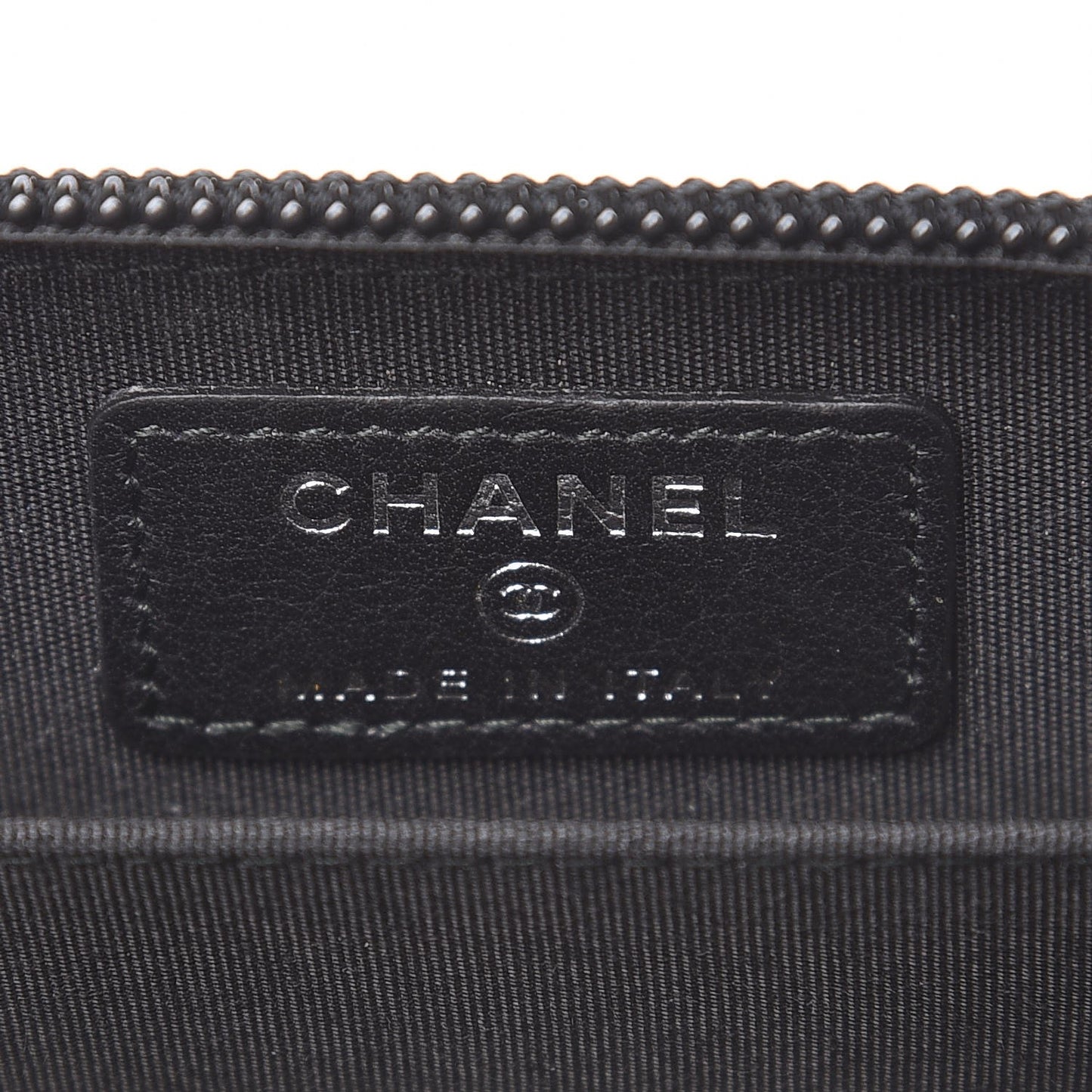 Calfskin Quilted Boy Zip Around Coin Purse Wallet Black