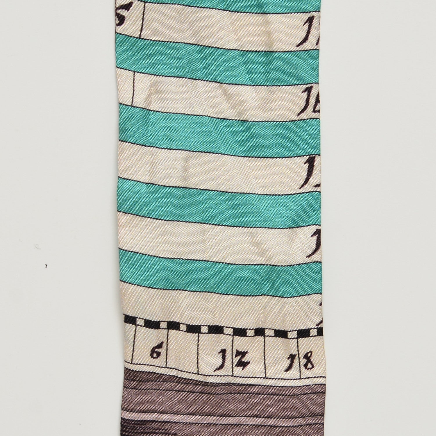Hermes Silk Astrologie Twilly Rouge Grey Vert 6 of 6