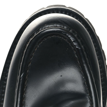 Gucci Cordovan Lux Womens Harald Horsebit 25mm Platform Loafers 38 Black 10 of 10