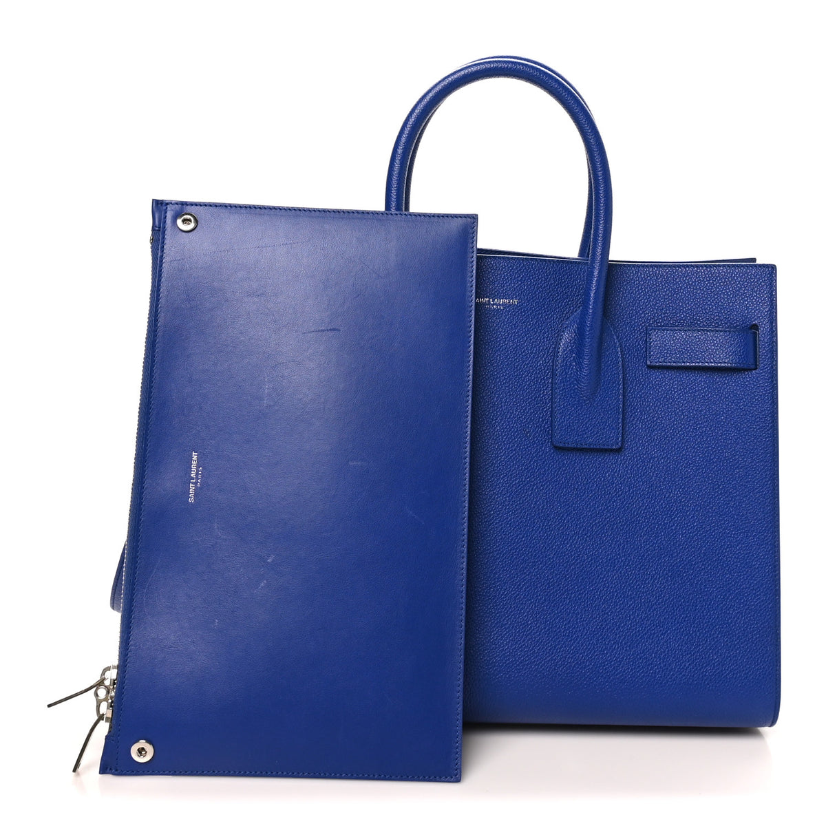 Saint Laurent Grained Calfskin Small Sac De Jour Outremer 3 of 10
