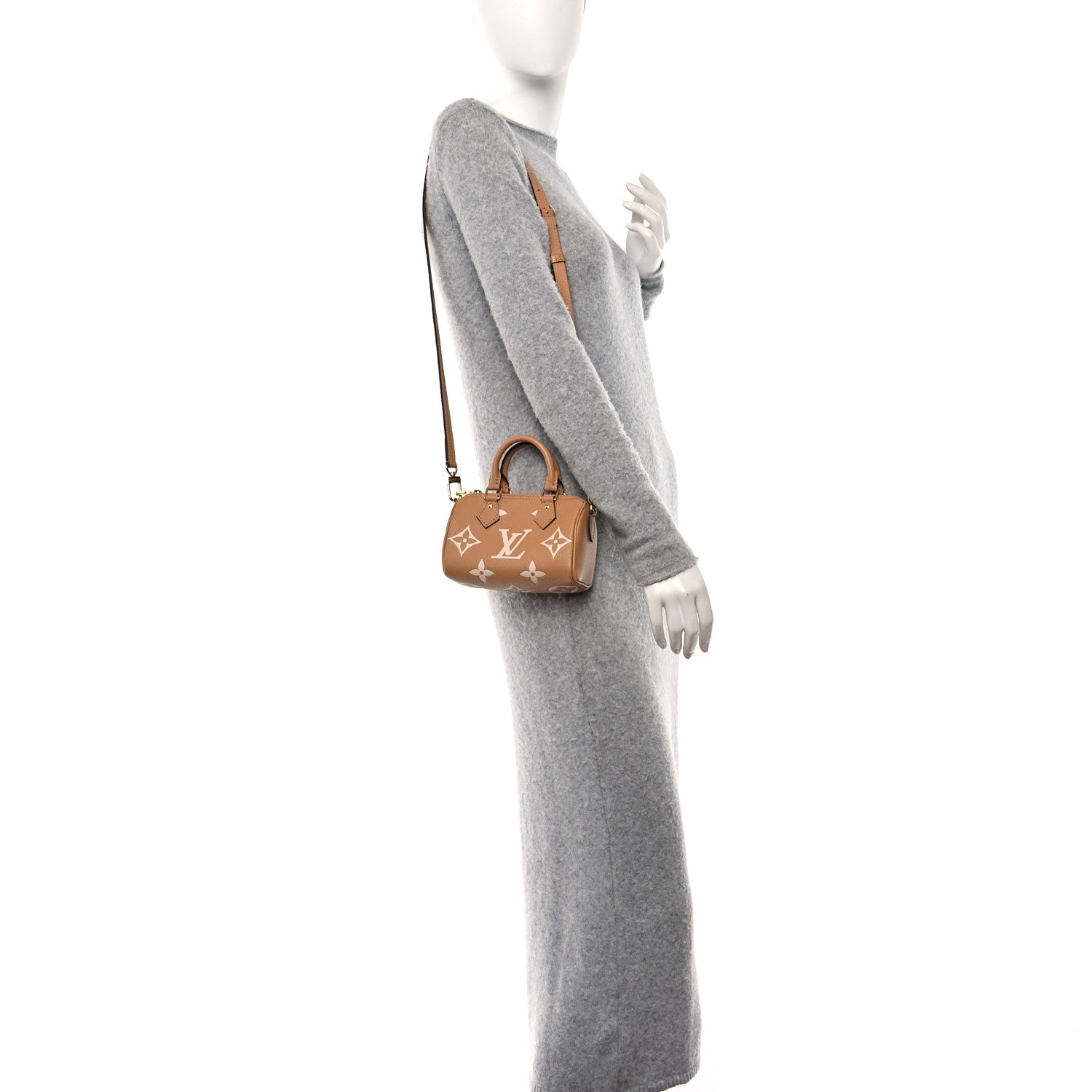 Louis Vuitton Empreinte Monogram Giant Nano Speedy Arizona Creme 2 of 10