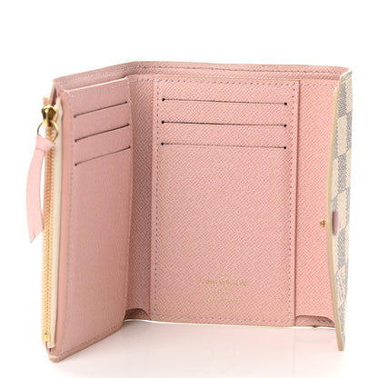 Louis Vuitton Damier Azur Victorine Wallet Rose Ballerine 5 of 9