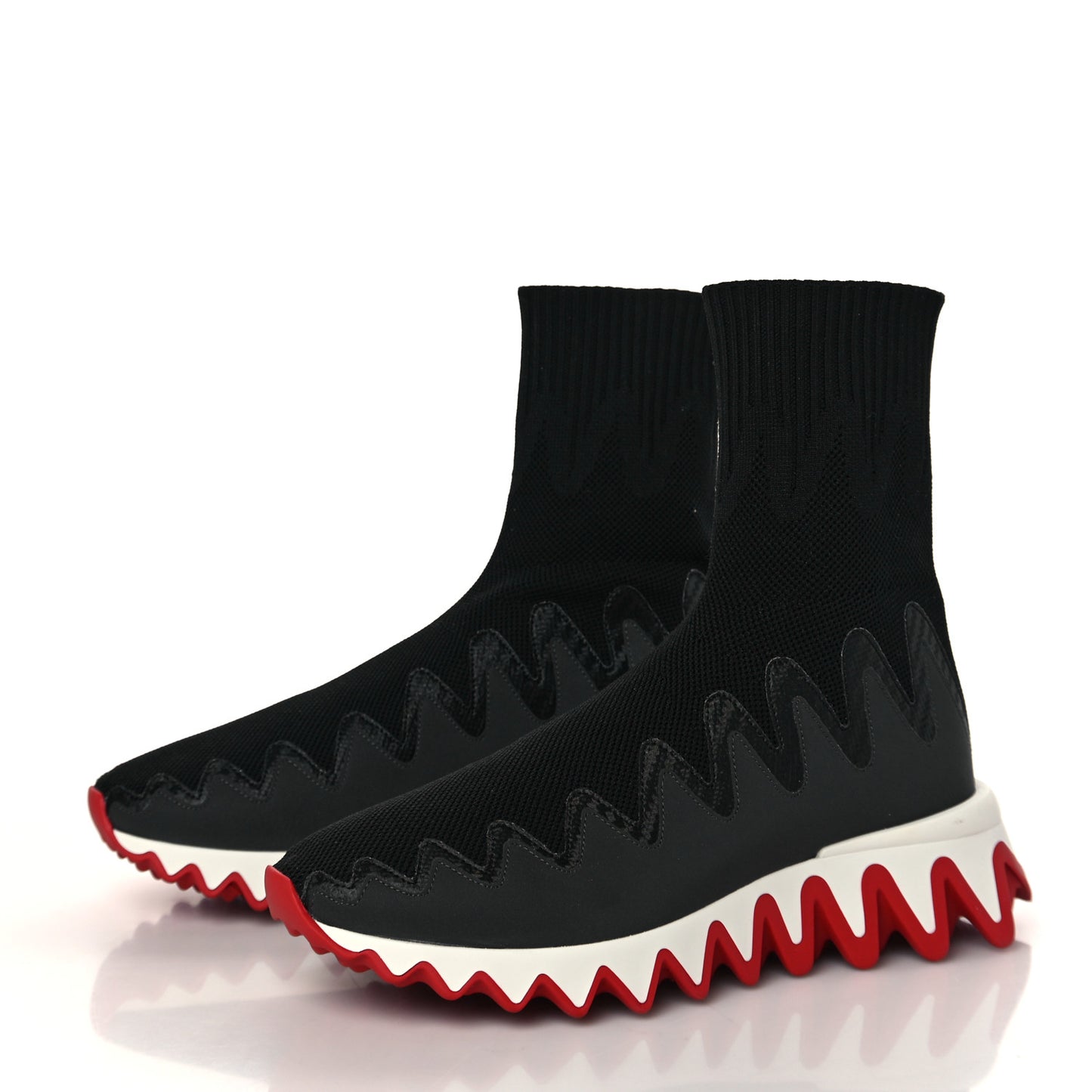 Knit Mesh Sharky Sock Sneakers 35 Black