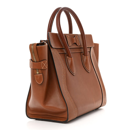 Celine Natural Calfskin Double Stitching Mini Luggage Tan 3 of 11